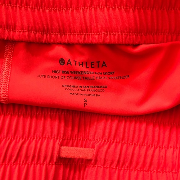 ATHLETA Weekender High Rise Run Skort Skirt Red Size Small - Picture 5 of 16
